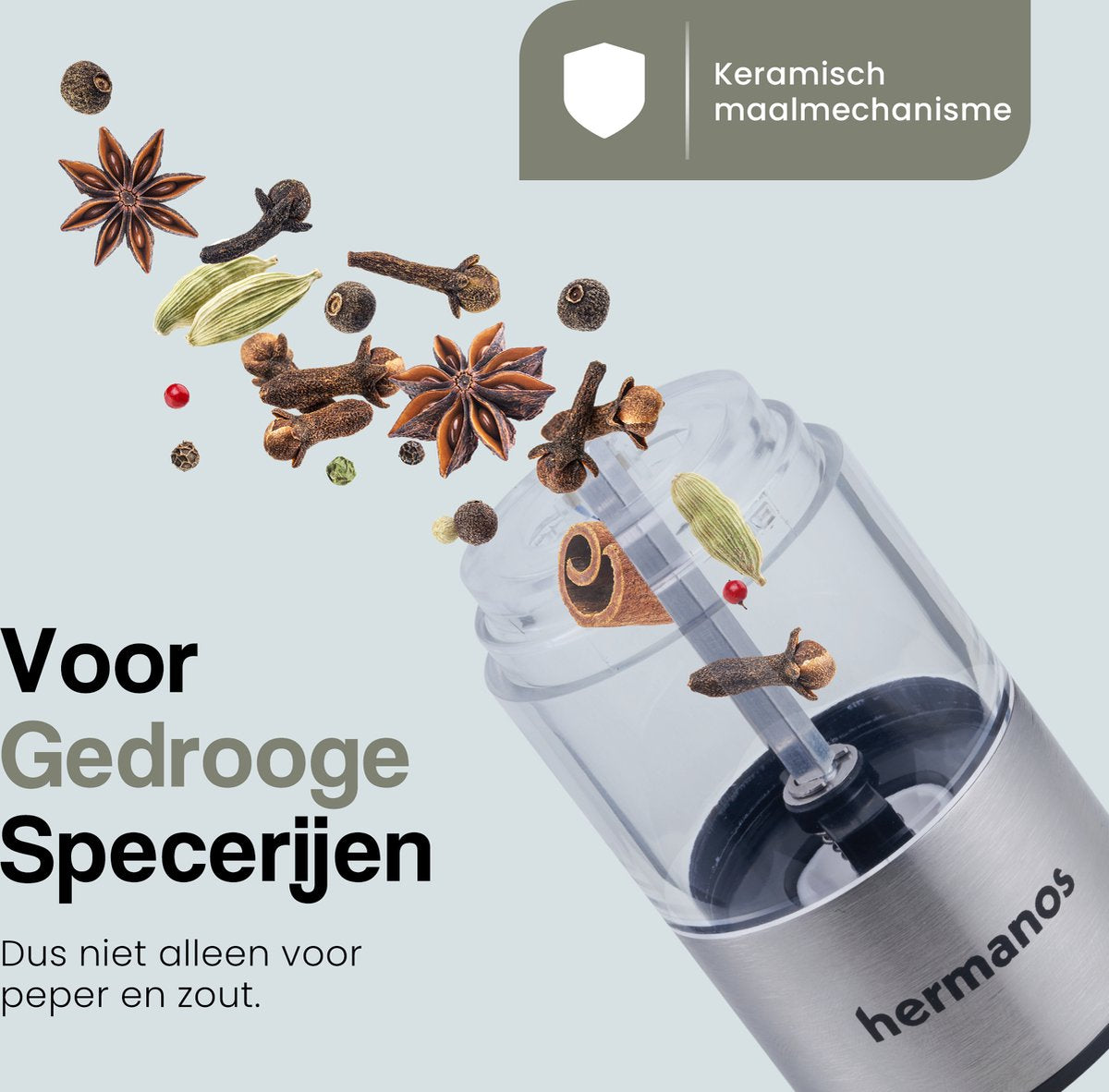 Pepper & Salt Grinder Set Electric - Silver
