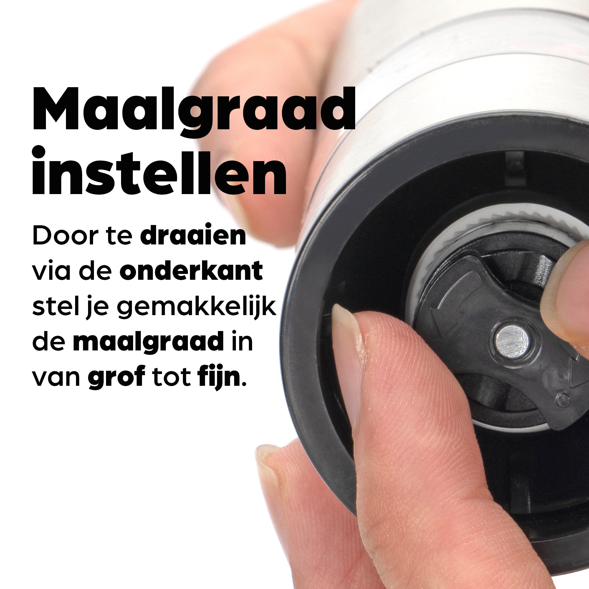 Peper en Zoutmolen Set Handmatig Zilver - Oslo - 19cm