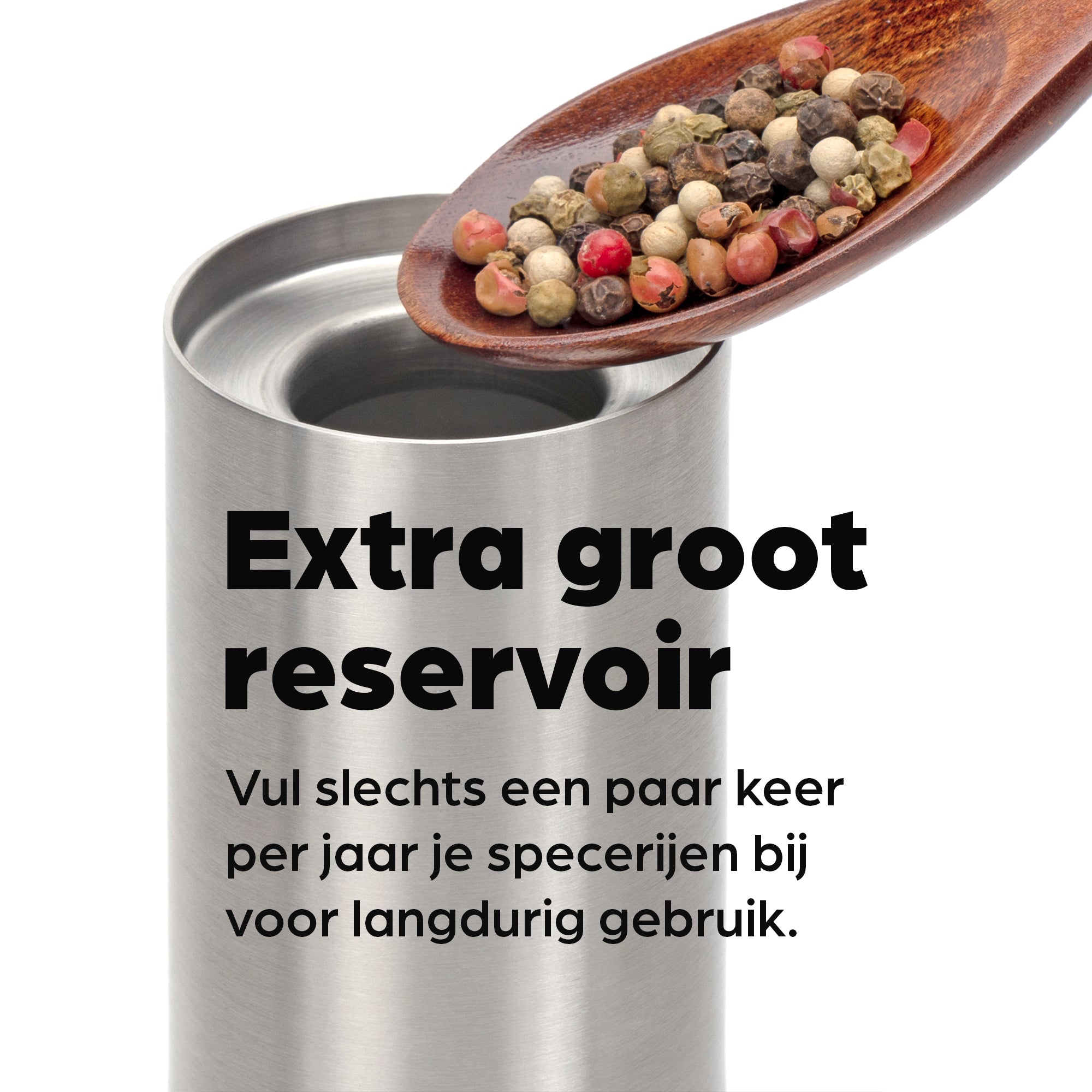 Peper en Zoutmolen Set Handmatig Zilver - Oslo - 19cm