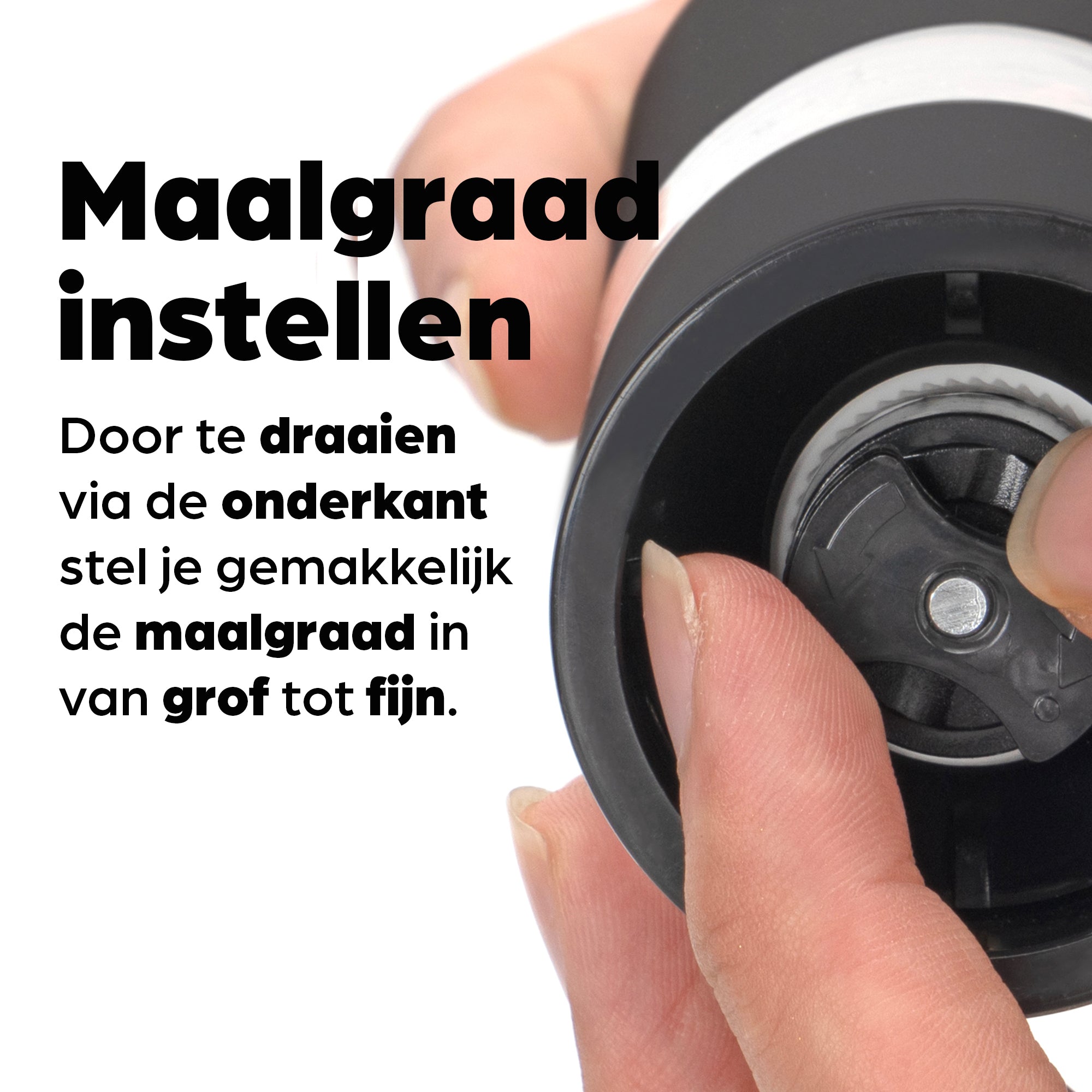 Peper en Zoutmolen Set Handmatig Zwart - Oslo - 19cm