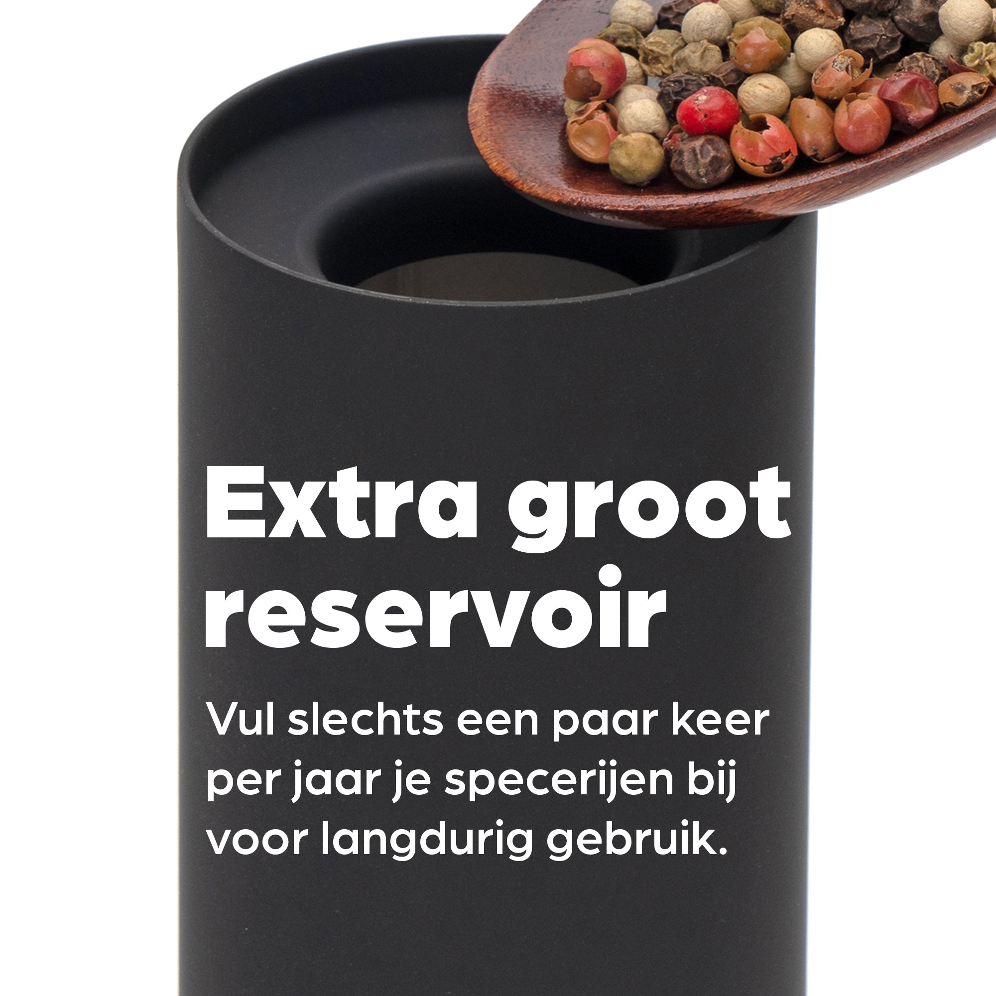 Peper-en Zoutmolen Set Handmatig Zwart - Oslo - 19cm