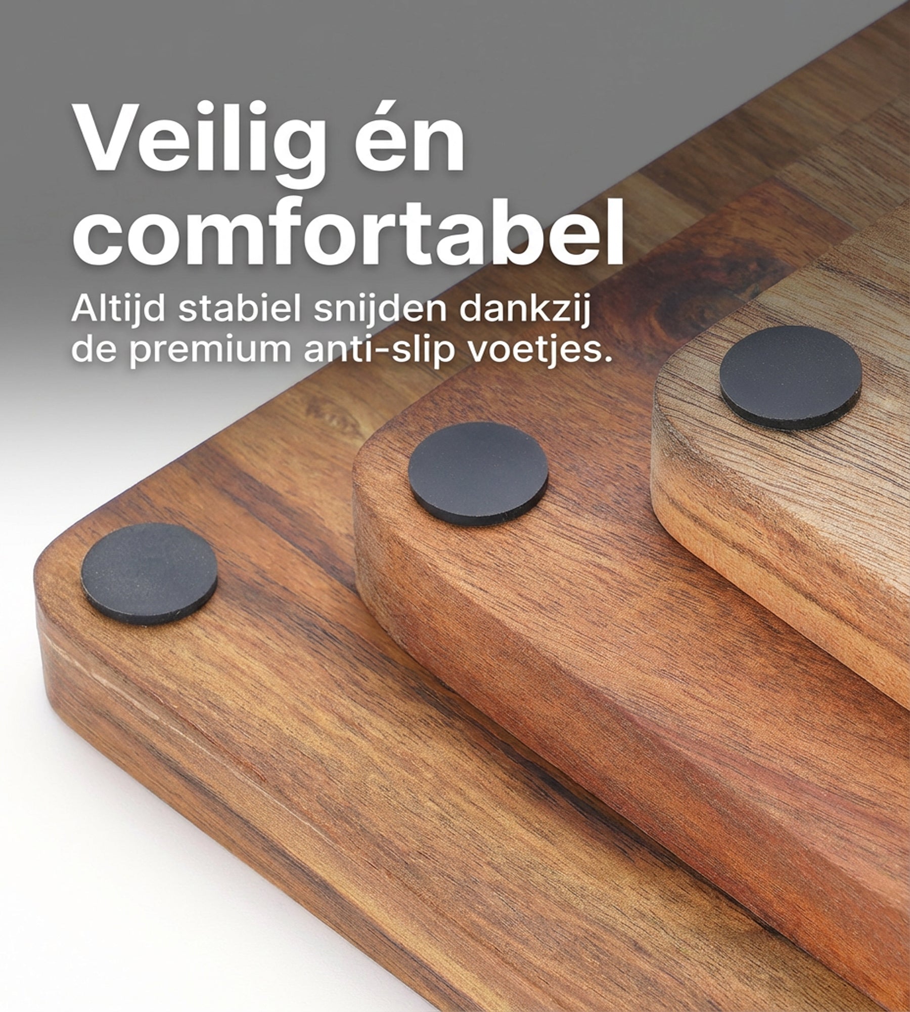 Snijplankenset met Houder - Acaciahout - 3 stuks