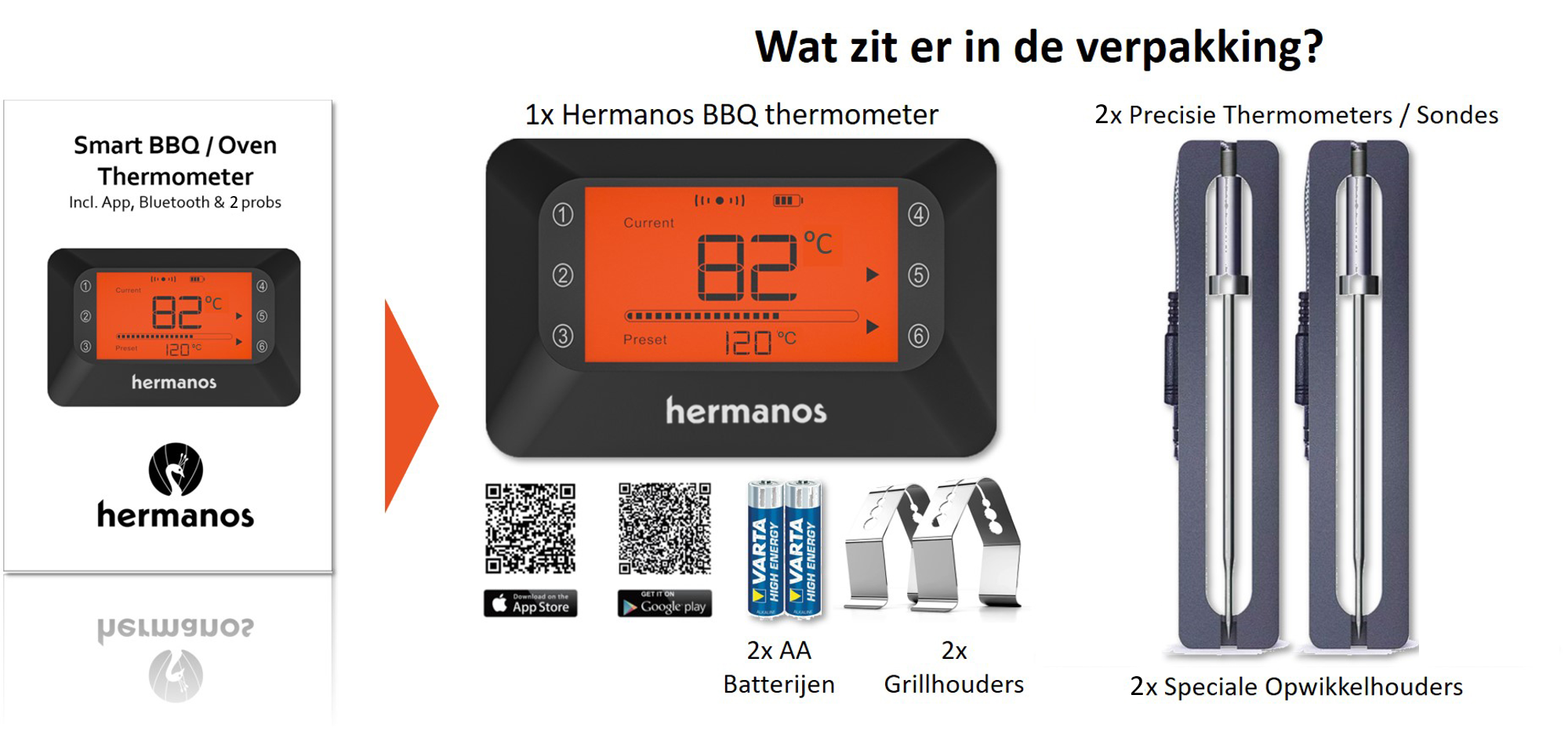 Barbecue Thermometer - 2 Probes - HBBQT02